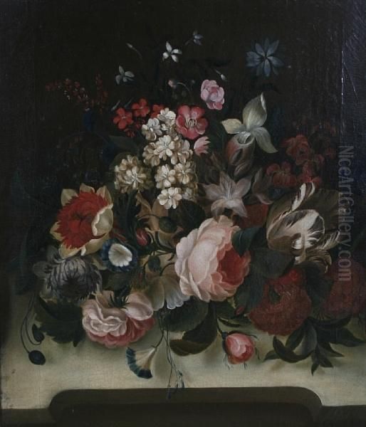 A Flowerpiece Oil Painting by Jan Van Huysum