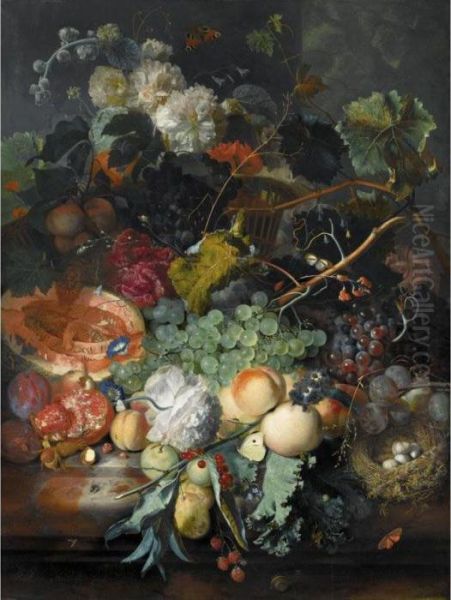 Still Life Oil Painting by Jan Van Huysum