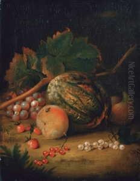 Fruchtestilleben. Oil Painting by Jan Van Huysum