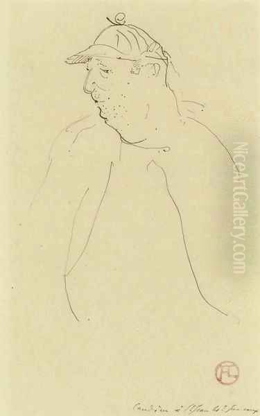 L'acteur caudieux Oil Painting by Henri De Toulouse-Lautrec