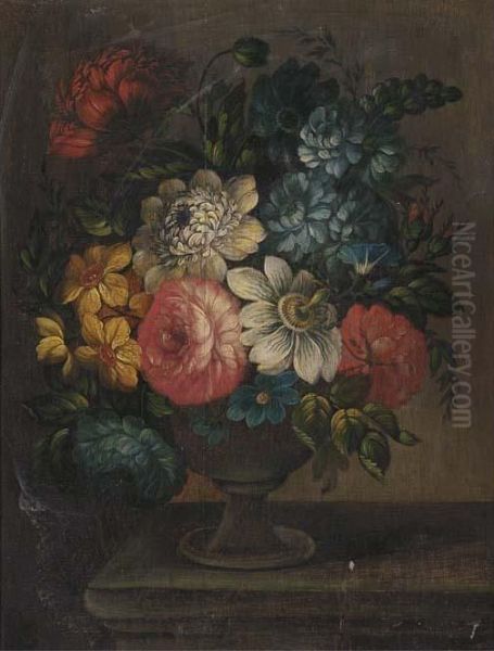 Roses Oil Painting by Jan Van Huysum