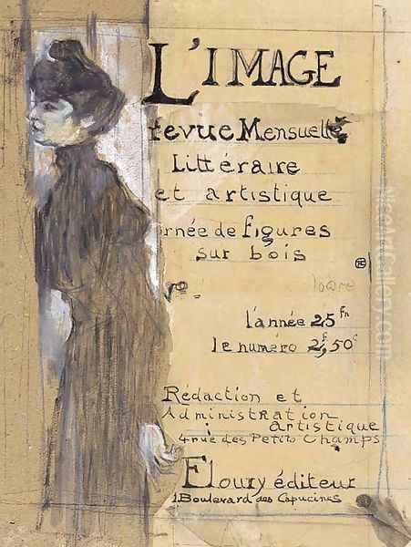 L'Image--Marthe Mellot debout de profil Oil Painting by Henri De Toulouse-Lautrec