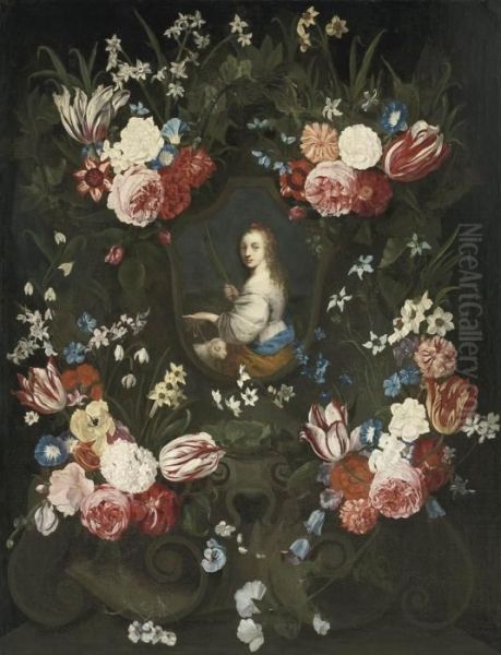 Saint Agnes Oil Painting by Jan van Kessel