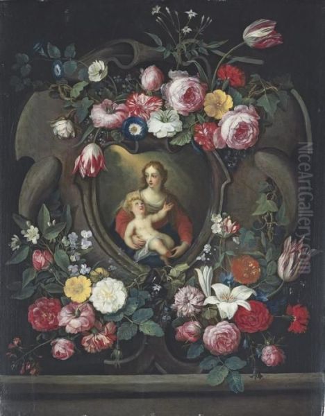 The Virgin And Child Oil Painting by Jan van Kessel