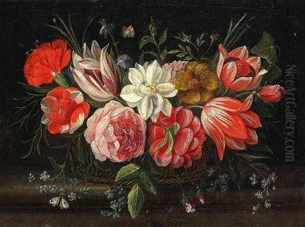 Blumenstillleben Oil Painting by Jan van Kessel