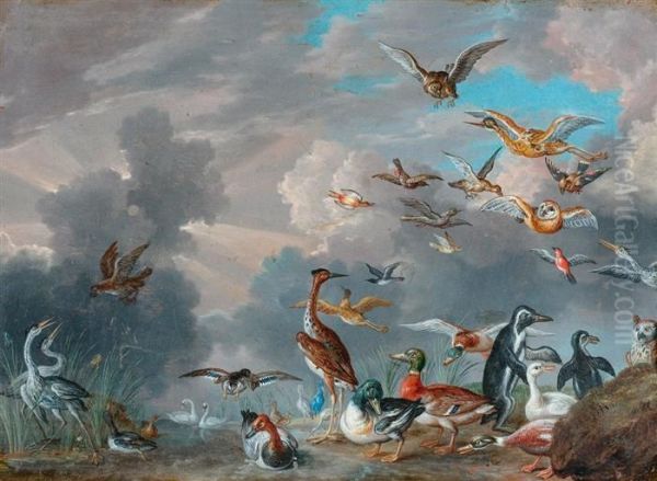 Bird Life. Oil Painting by Jan van Kessel