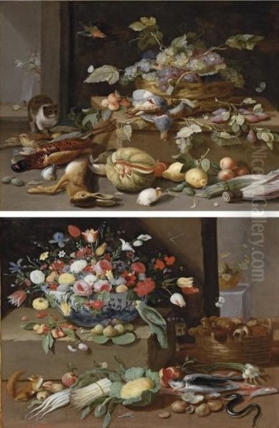 A Basket Of Grapes Oil Painting by Jan van Kessel