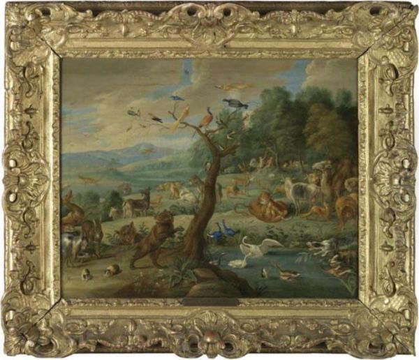 The Garden Of Eden Oil Painting by Jan van Kessel