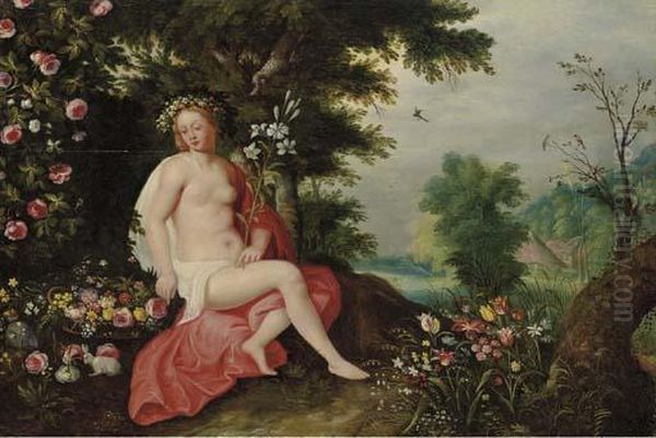 An Allegory Of Spring Oil Painting by Jan van Kessel