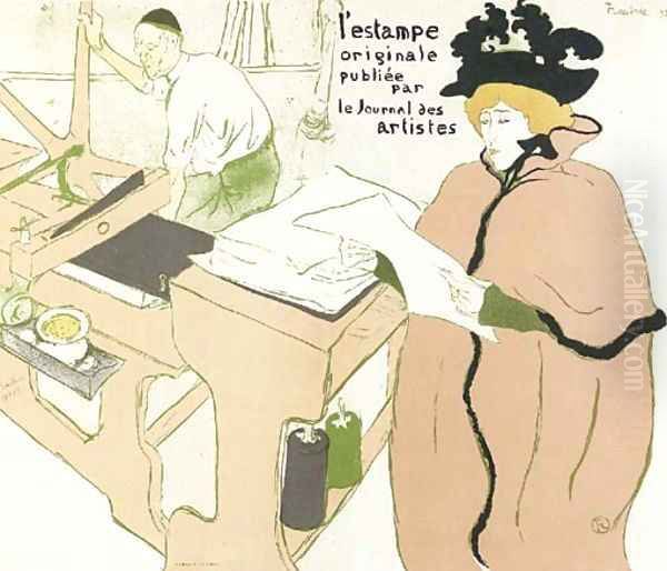 Couverture de L'Estampe originale Oil Painting by Henri De Toulouse-Lautrec