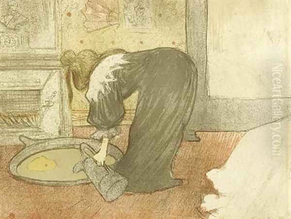 Femme au tub -- Le tub, from Elles Oil Painting by Henri De Toulouse-Lautrec