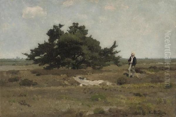 A Stroll In The Country Oil Painting by Cornelis van Leemputten