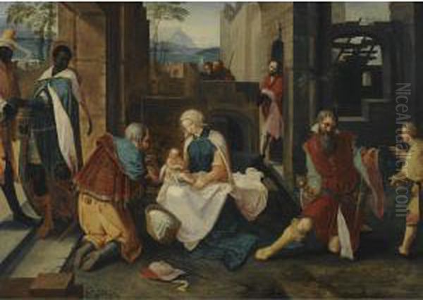 The Adoration Of The Magi by Lucas Van Leyden