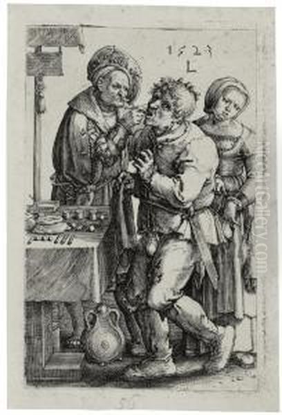 The Dentist Oil Painting by Lucas Van Leyden