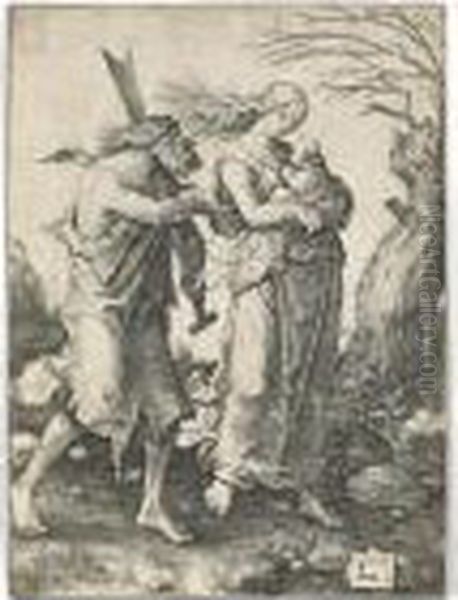 The Expulsion From Paradise Oil Painting by Lucas Van Leyden