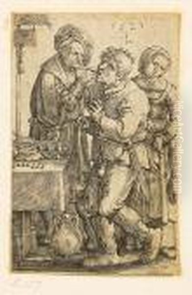 The Dentist Oil Painting by Lucas Van Leyden