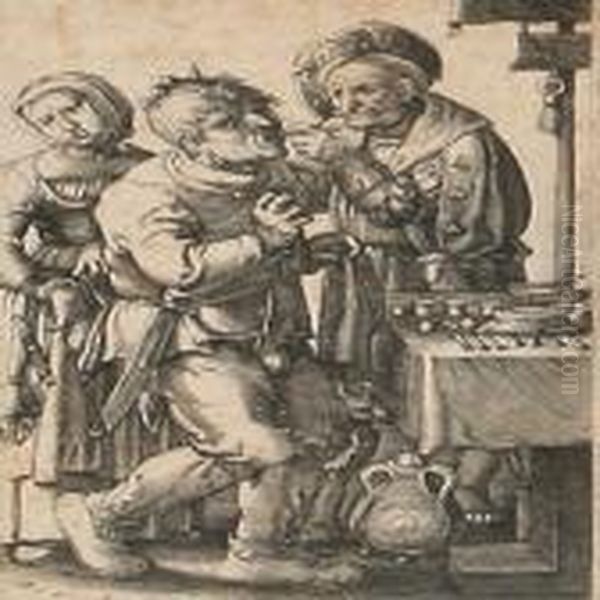 The Dentist Oil Painting by Lucas Van Leyden