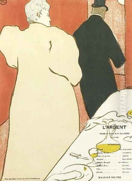 Programme pour L'Argent Oil Painting by Henri De Toulouse-Lautrec