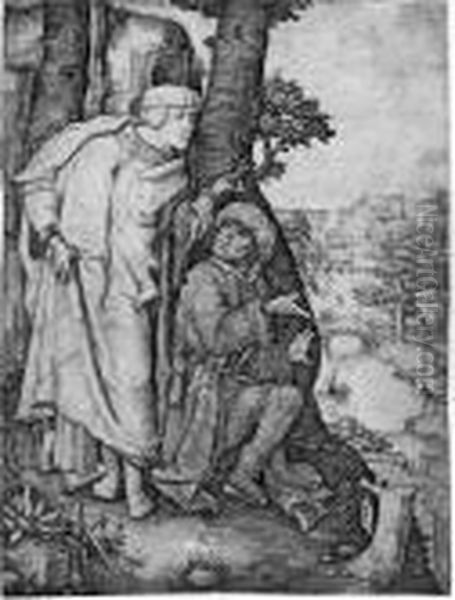 Susanna Und Die Beiden Alten Oil Painting by Lucas Van Leyden