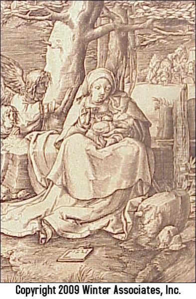 Madonna And Child Oil Painting by Lucas Van Leyden