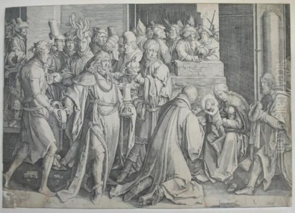 Engraving Oil Painting by Lucas Van Leyden