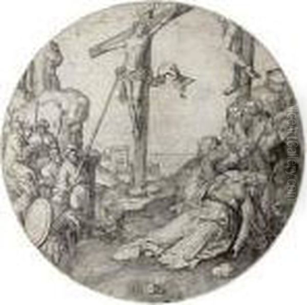 The Crucifixion Oil Painting by Lucas Van Leyden