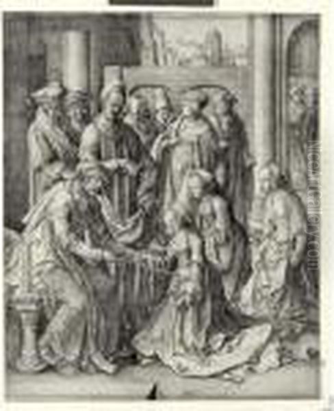 Esther Before Ahasuerus Oil Painting by Lucas Van Leyden