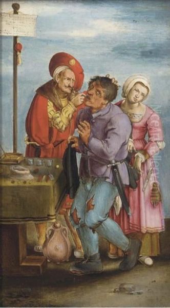 The Dentist Oil Painting by Lucas Van Leyden