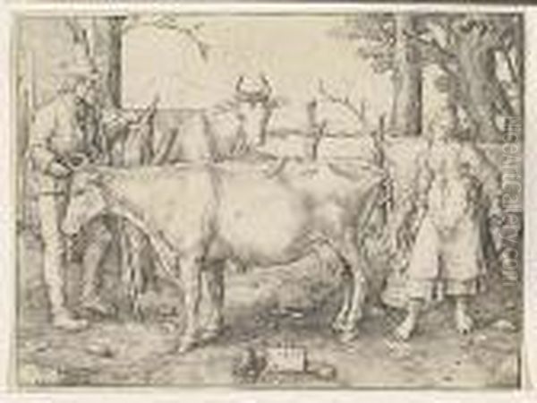 The Milkmaid Oil Painting by Lucas Van Leyden