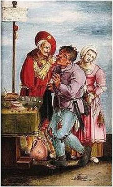 The Dentist Oil Painting by Lucas Van Leyden