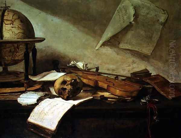 Memento Mori Oil Painting by David The Younger Teniers