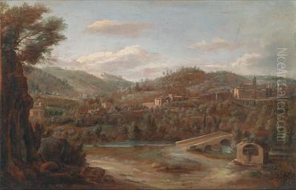 Ein Paar Landschaften Oil Painting by Hendrik Frans Van Lint