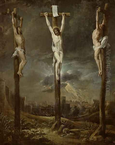 Calvary Oil Painting by David The Younger Teniers