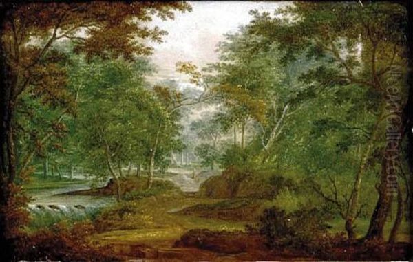 Paysage Avec Un Voyageur Oil Painting by Hendrik Frans Van Lint