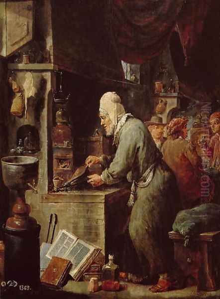 The Alchemist Oil Painting by David The Younger Teniers