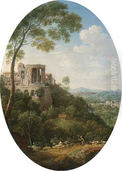 View Of The Temple Of The Sybil Oil Painting by Hendrik Frans Van Lint