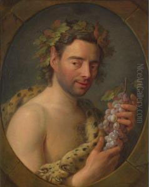 Bacchus Oil Painting by Carle van Loo