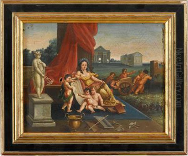 Allegorical Scene Oil Painting by Carle van Loo