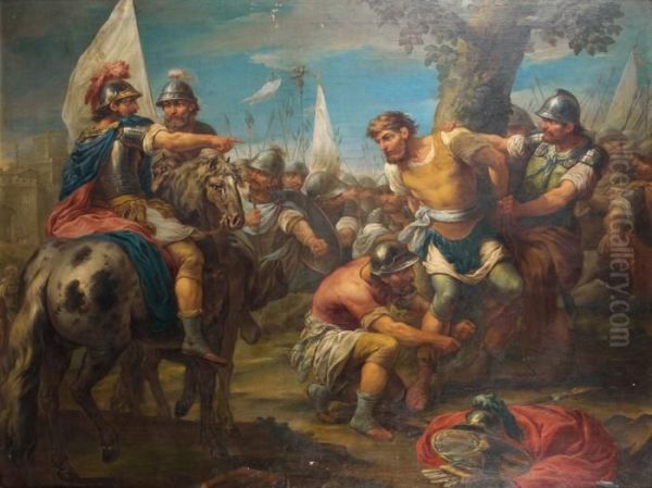 Porus Vaincu Par Alexandre Oil Painting by Carle van Loo