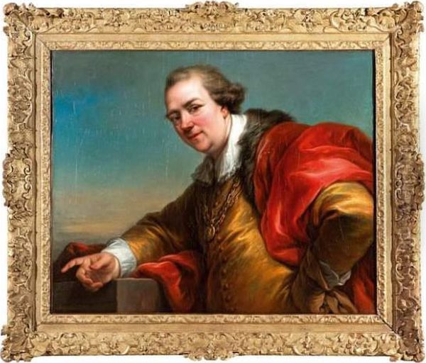 Autoportrait Presume De L'artiste Oil Painting by Carle van Loo