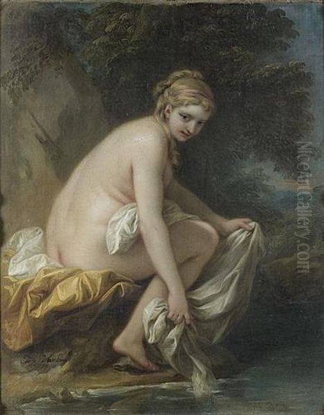 Venus Au Bain Oil Painting by Carle van Loo