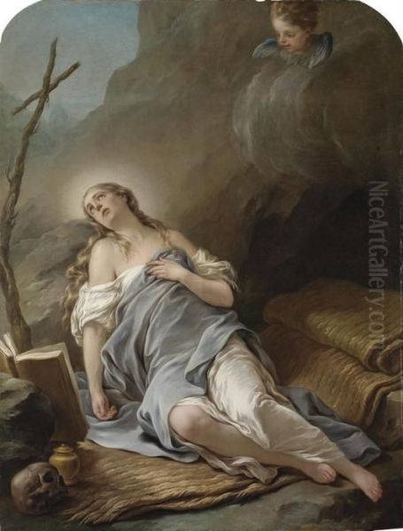 The Penitent Mary Magdalene Oil Painting by Carle van Loo