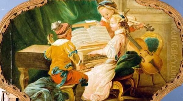 La Musique Oil Painting by Carle van Loo