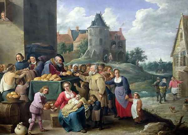 The Seven Acts of Mercy Oil Painting by David The Younger Teniers