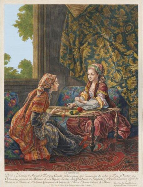 La Sultane Et La Confidence Oil Painting by Carle van Loo