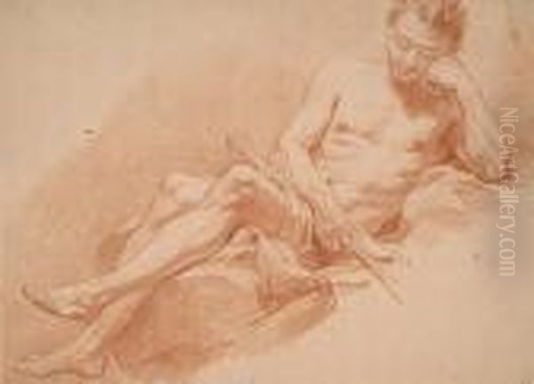 Study Of A Reclining Youth Oil Painting by Carle van Loo