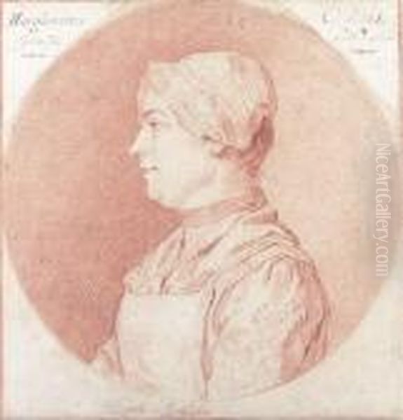 Portrait Of Marguerite Carbois, Bust-length, In Profile To Theleft Oil Painting by Carle van Loo