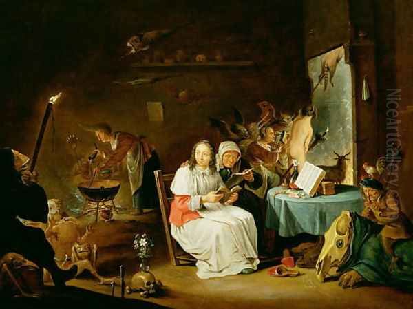 Witches Preparing for the Sabbat Oil Painting by David The Younger Teniers