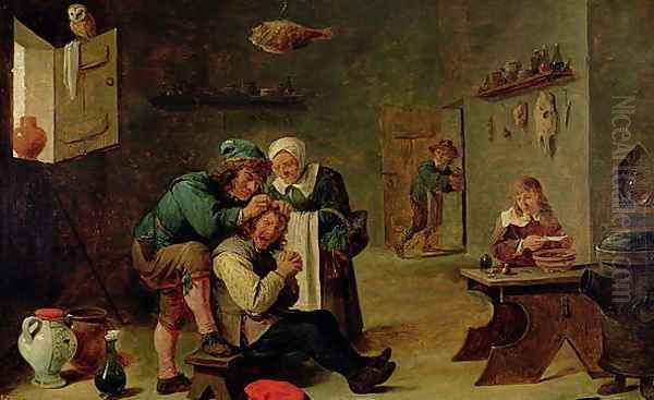 Surgical Operation Oil Painting by David The Younger Teniers