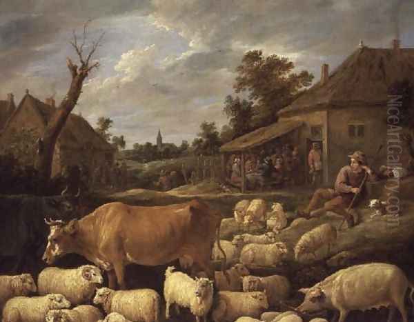 The Good Shepherd Oil Painting by David The Younger Teniers